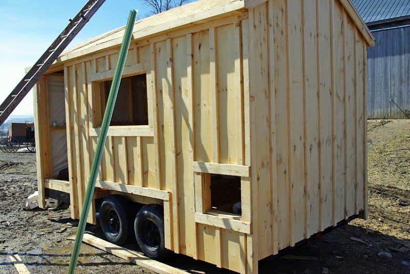 More siding progress