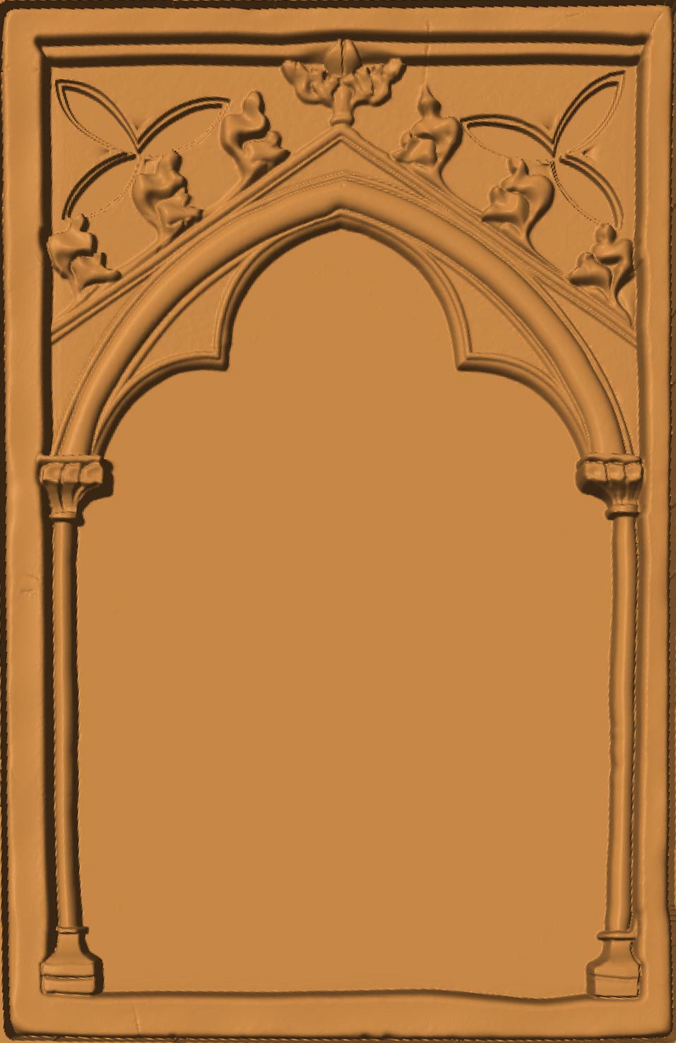 The digital reconstruction, rendered in CarveWright.